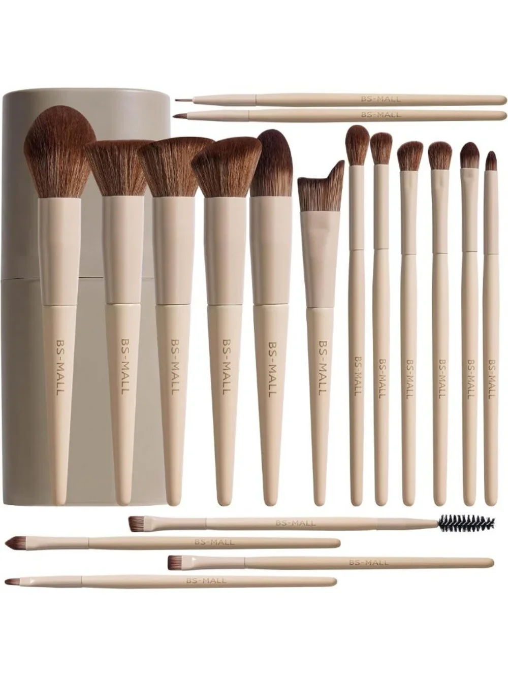 18-Piece Professional Makeup Brush Set with Travel Case for Artists & Beauty
